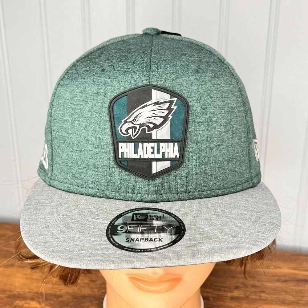 NWT 2018 PHILADELPHIA EAGLES FLEX FIT CAP HAT NEW ERA ON FIELD 950 SnapBack NFL